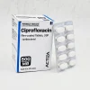Ciprofloxacin 500mg tablet strip close-up showing blister pack - Actiza