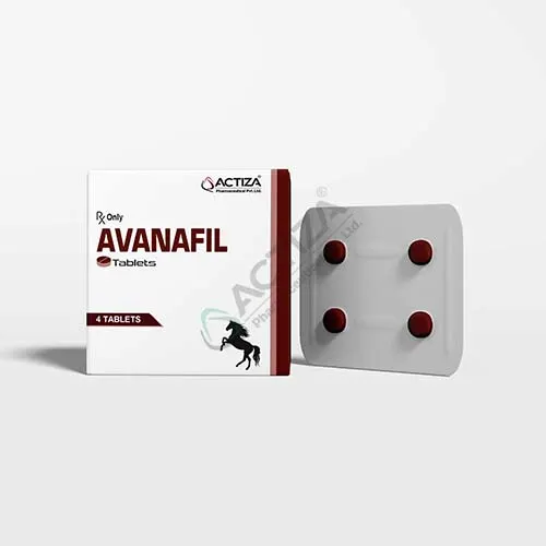 avanafil tablets box and strip - actiza