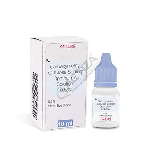 carboxymethyl cellulose sodium 0-5 percent 10ml plastic bottle and box - Actiza