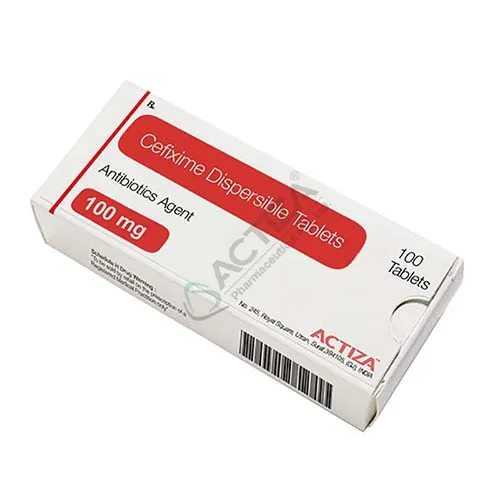 cefixime dispersible 100mg tablets box -Actiza