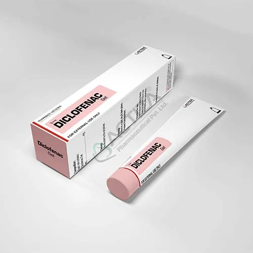 Diclofenac gel tube and box - Actiza