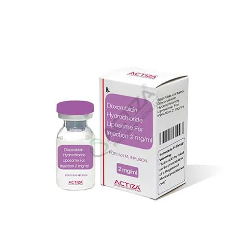 Doxorubicin hydrochloride liposome pegylated injections Vial and box - Actiza