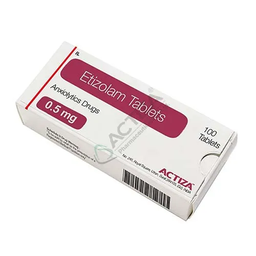 Etizolam 0.5mg tablets box - Actiza