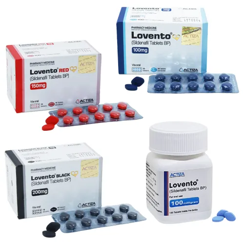 lovento tablets all strength box and bottle with strip and pill