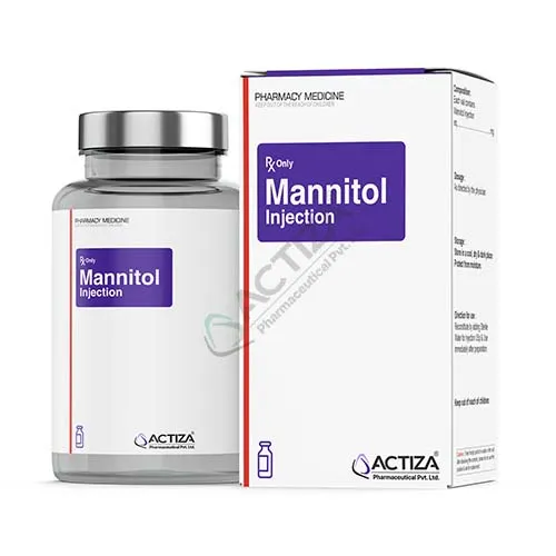 mannitol injection 10percent 20percent box and vial - Actiza