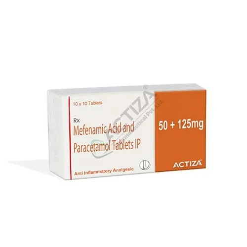 mefenamic acid paracetamol tablets box - Actiza