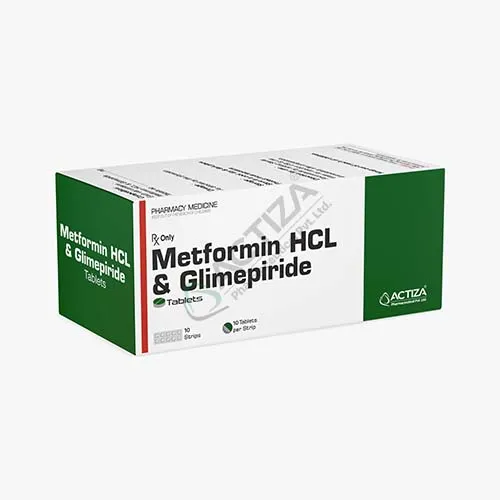 metformin hcl and glimepiride tablets box - Actiza