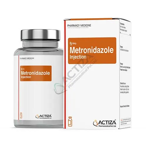 metronidazole injection box and vial - Actiza
