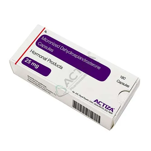 micronized dehydroepiandrosterone tablets box - Actiza