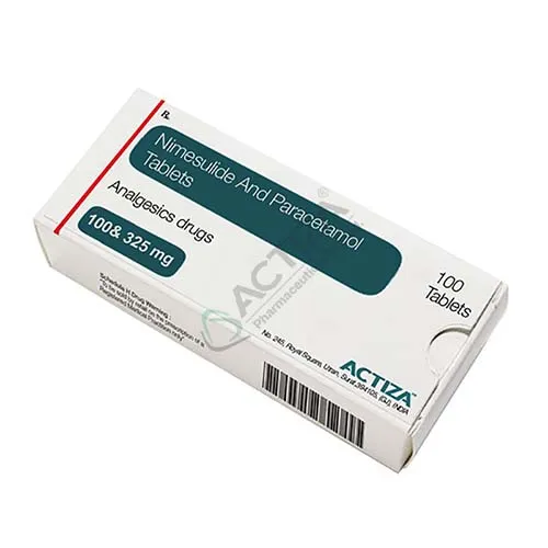 nimesulide and paracetamol tablets box - Actiza