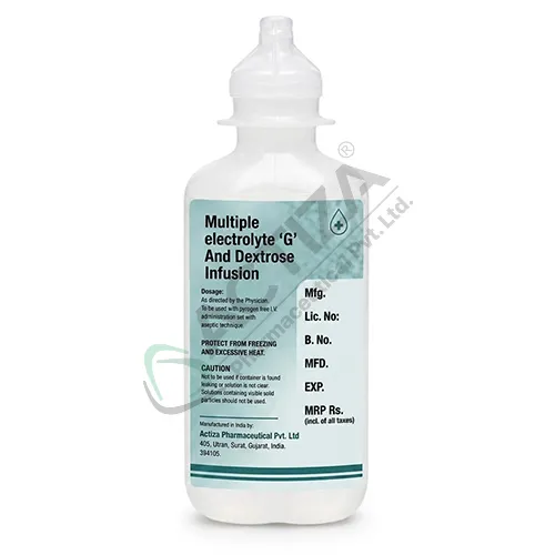 multiple electrolyte g and dextrose infusion bottle - Actiza