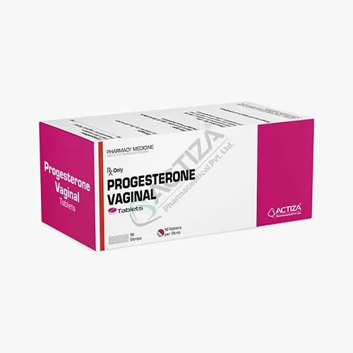 progesterone vaginal tablet box - Actiza