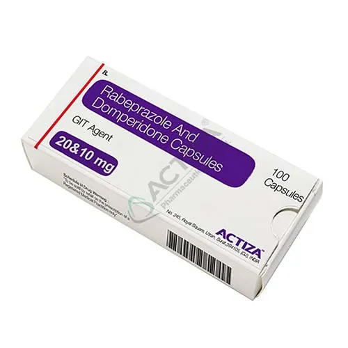 rabeprazole and domperidone capsules box - Actiza