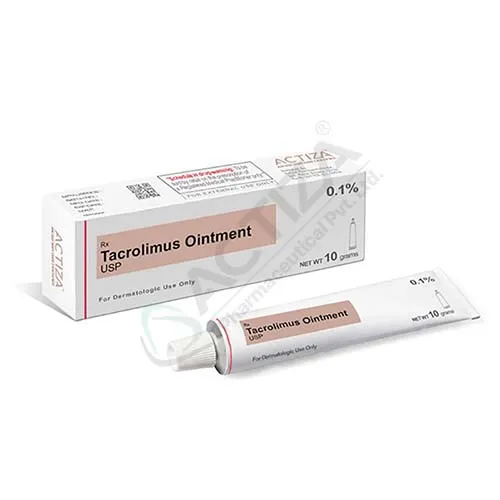 tacrolimus ointment box and tube - Actiza