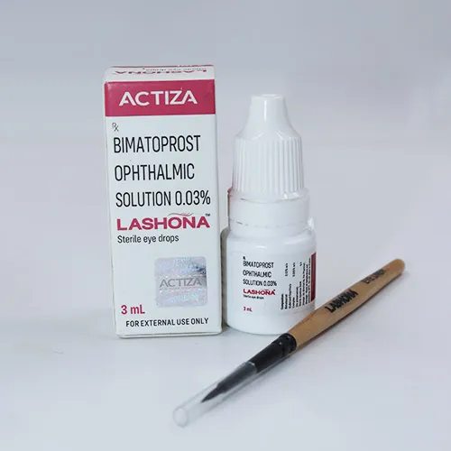 lashona box plastic bottle and eye liner front view